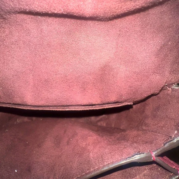 Coach Georgie Saddle Gold/Cherry Multi Colorblock Flap Crossbody - Picture 7 of 7